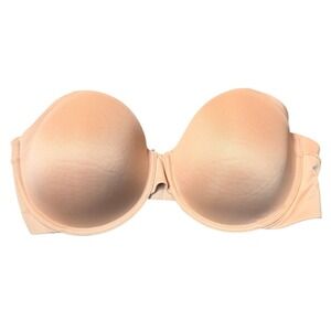 Maidenform Side Smoothing Strapless Underwire Bra SE6900 Beige 40C Nylon